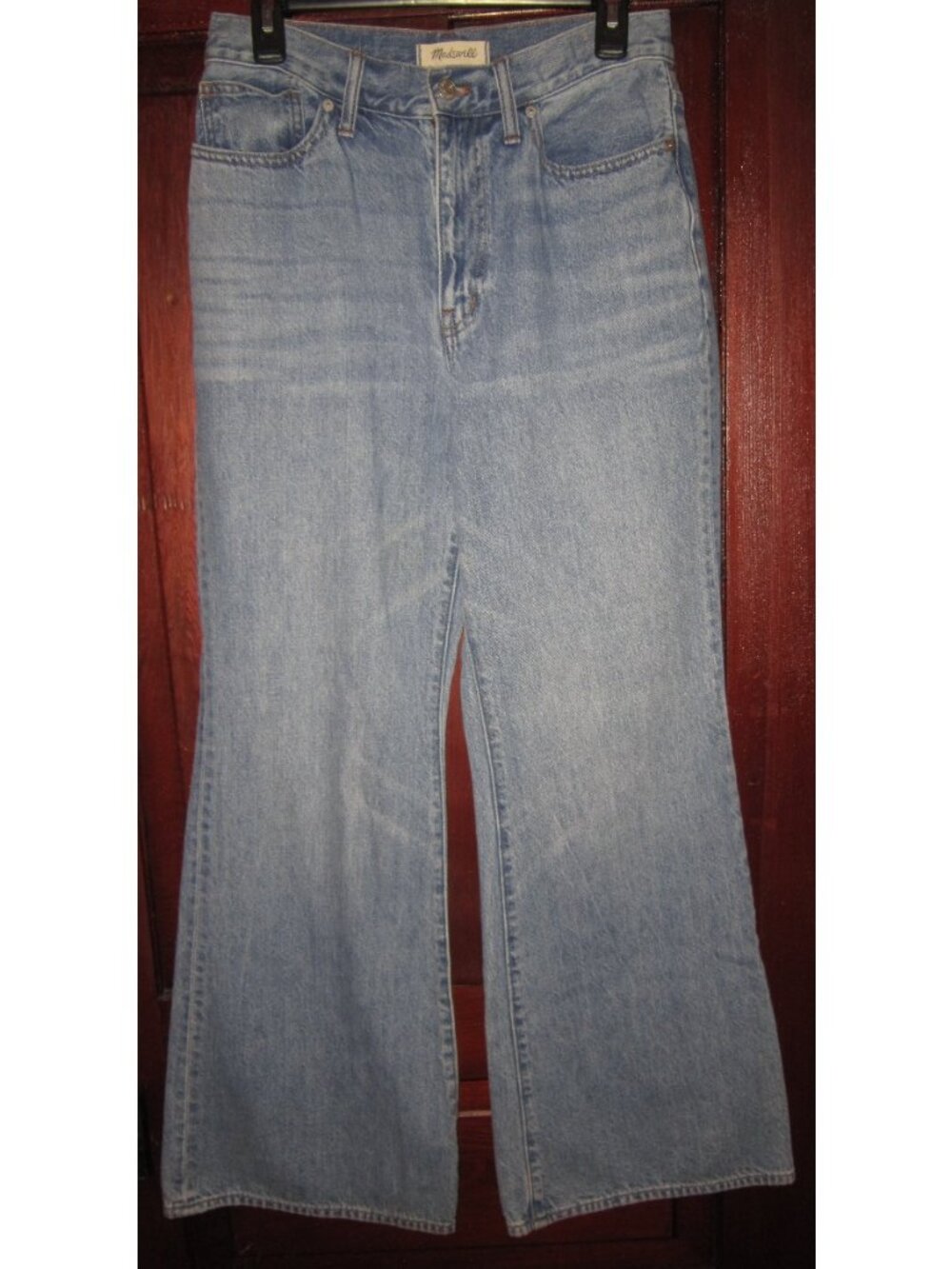 Madewell Size 28 Baggy Flare Blue Jeans Wide Denim High Rise Boho Hippie Grunge